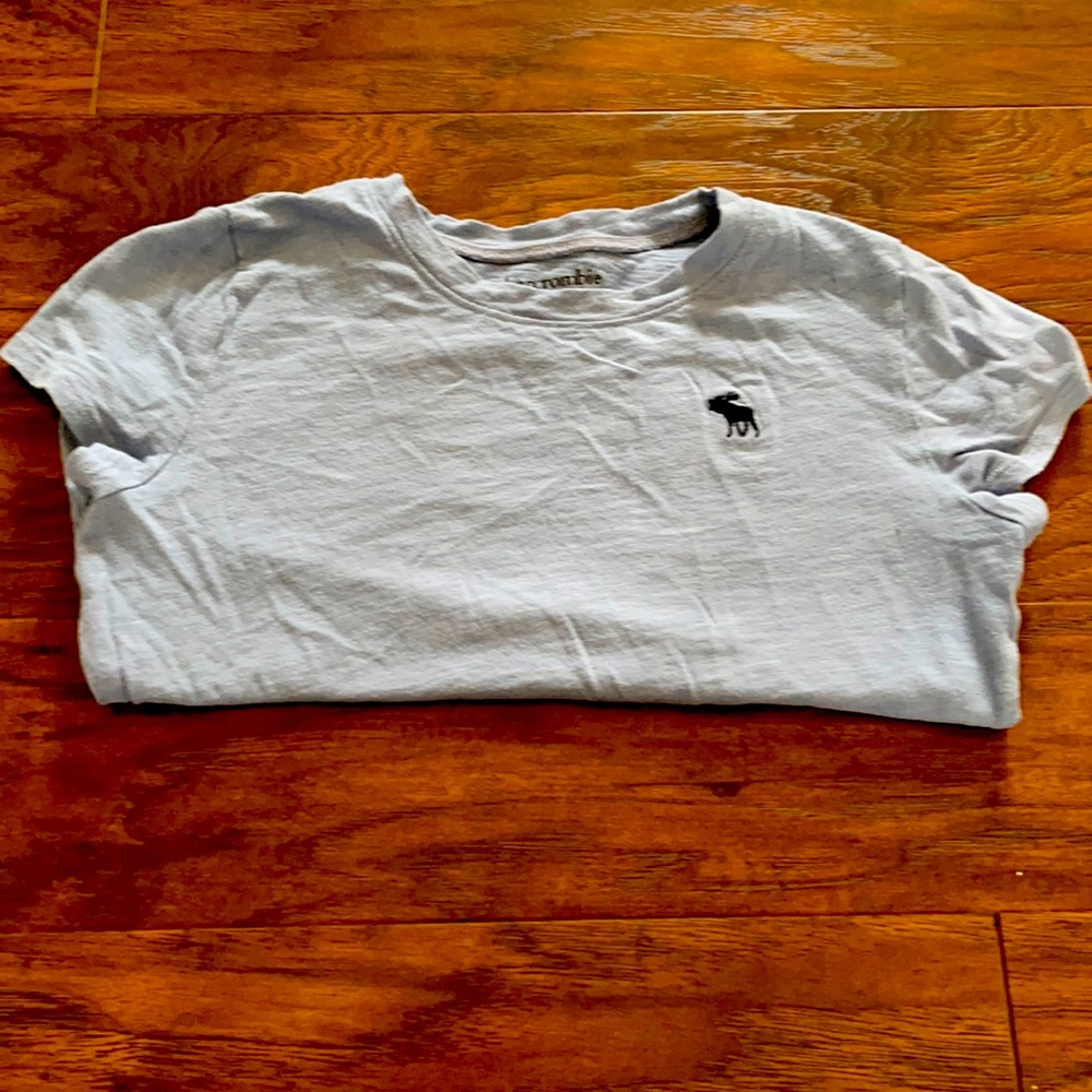 Abercrombie - Girls Curved Hem Blue T-Shirt